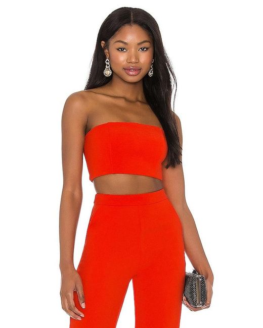 Nbd Red Topaz Bandeau Top