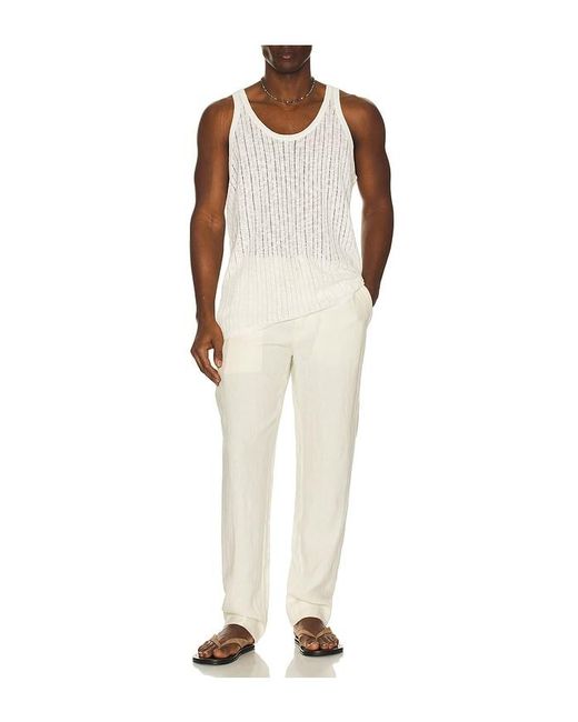 Vince White Patch Pocket Drawstring Pant for men