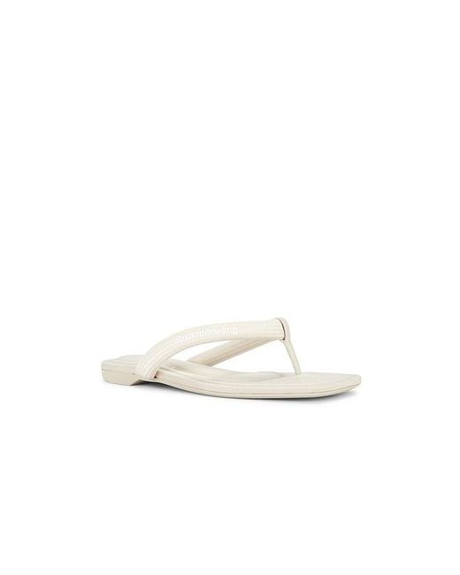 Alexander Wang White Jenna Tubular Flat Thong Sandal