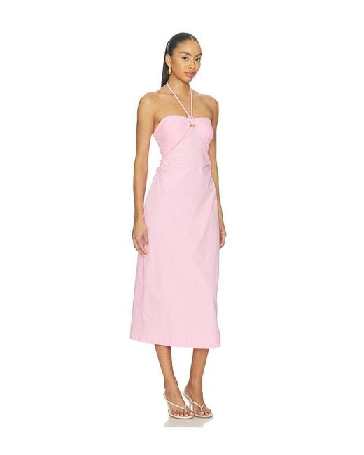 MINKPINK Pink Gaia Halter Midi Dress