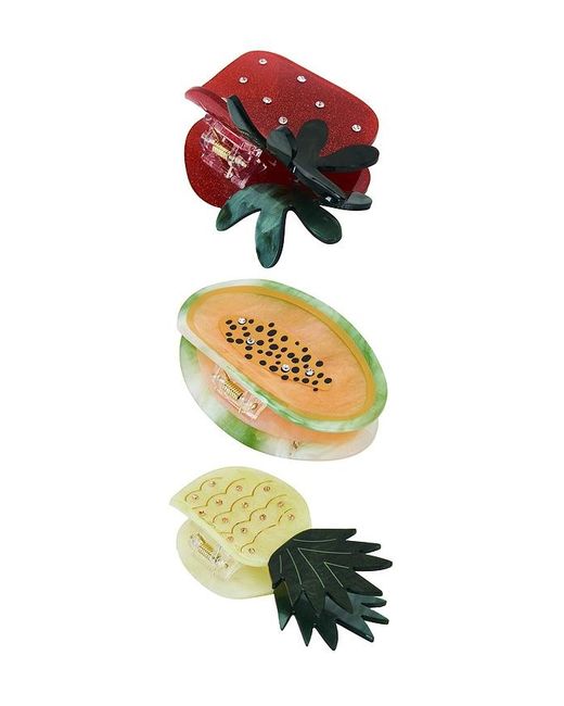 Frasier Sterling White Sugarfruit Claw Clip Set