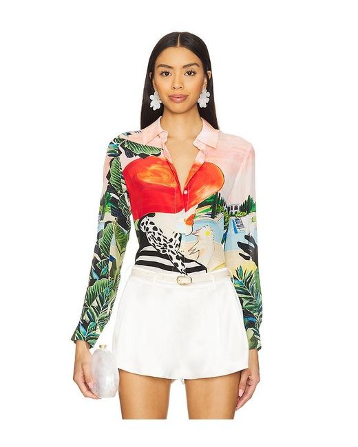 Alice + Olivia White Willa Top