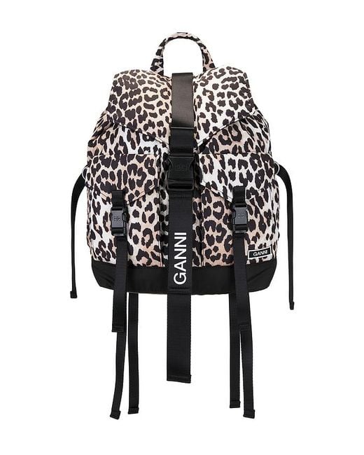 Ganni Black Recycled Tech Backpack