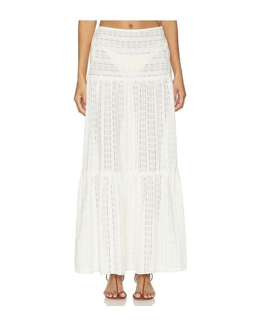 MORE TO COME White Darla Maxi Skirt