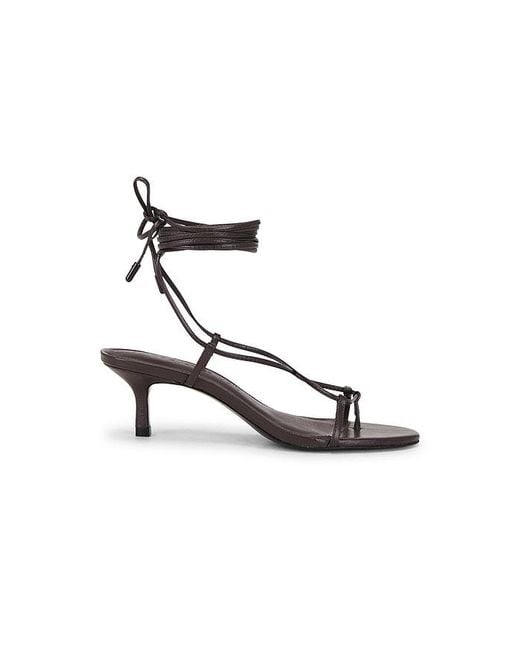Black Suede Studio White Alix 50 Sandal