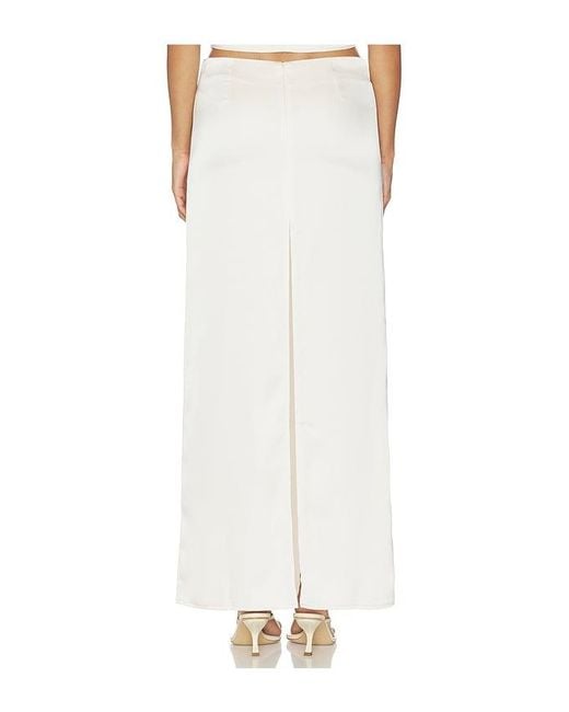 Lioness White Front Row Maxi Skirt