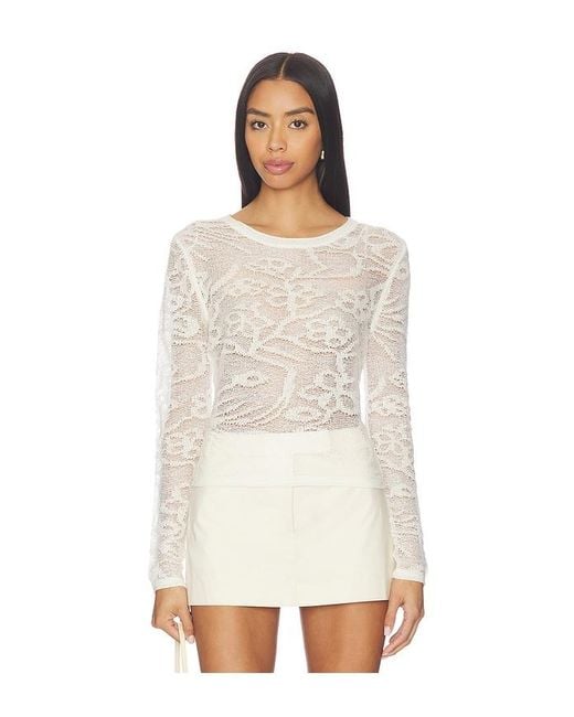 Steve Madden White Megann Top