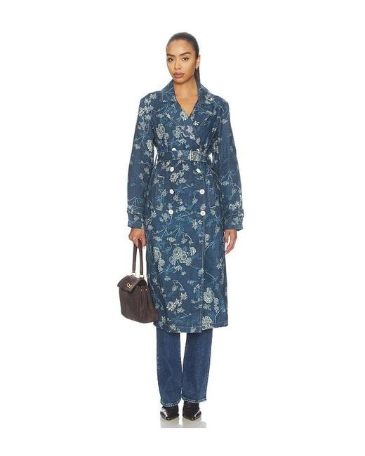 L'Agence Blue 'Agence Bradley Linen Trench
