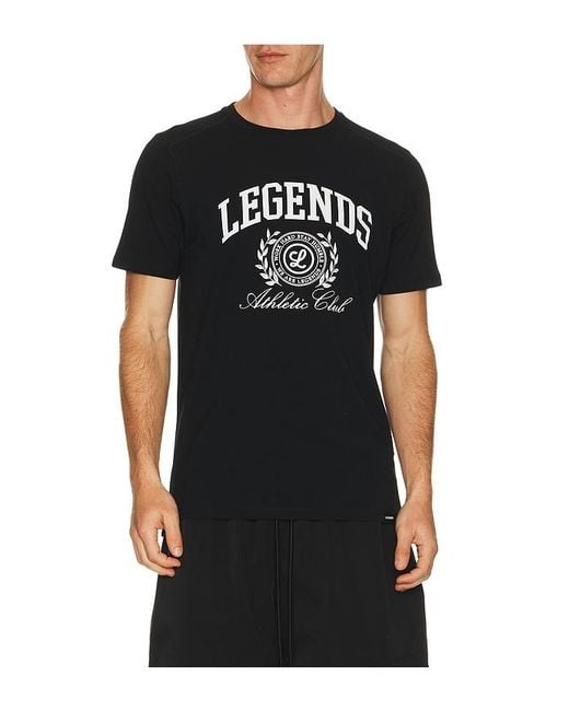 Legends Black Aviation Varsity Crest Tee for men