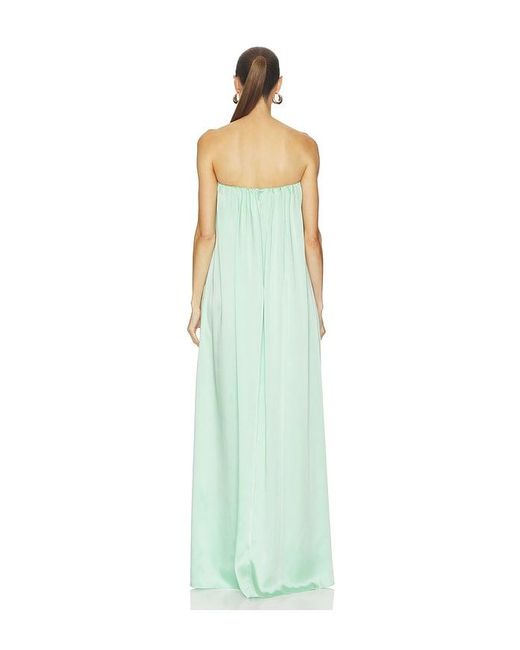 SER.O.YA White Monique Satin Maxi Dress