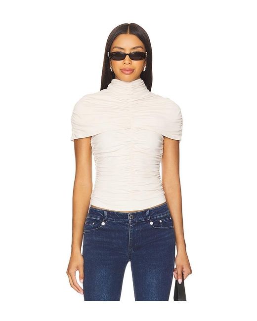 Top Manga Corta En Color Ivory Talla (También En M, S, Xl, Xs) Susana Monaco de color Blue