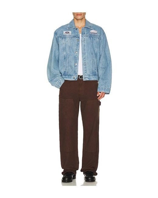 Siegelman Stable Blue X Ford Patched Denim Jacket for men