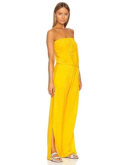 Monrow Yellow Bandeau Jumpsuit