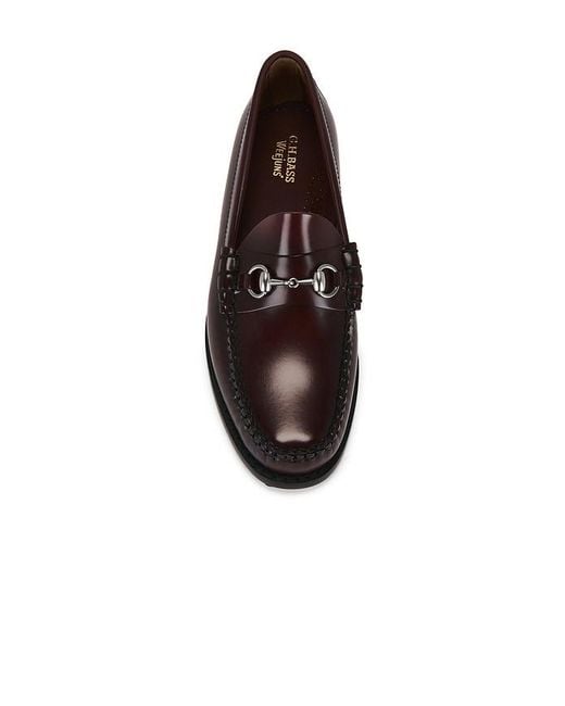 G.H.BASS Black Wide Lincoln Bit Weejun for men