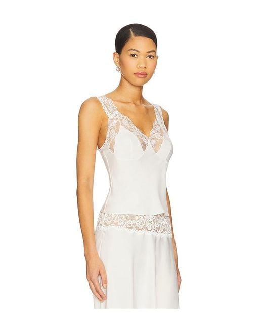 Frankie's Bikinis White Harper Satin Top