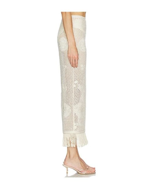 Bronx and Banco White Crochet Mila Skirt