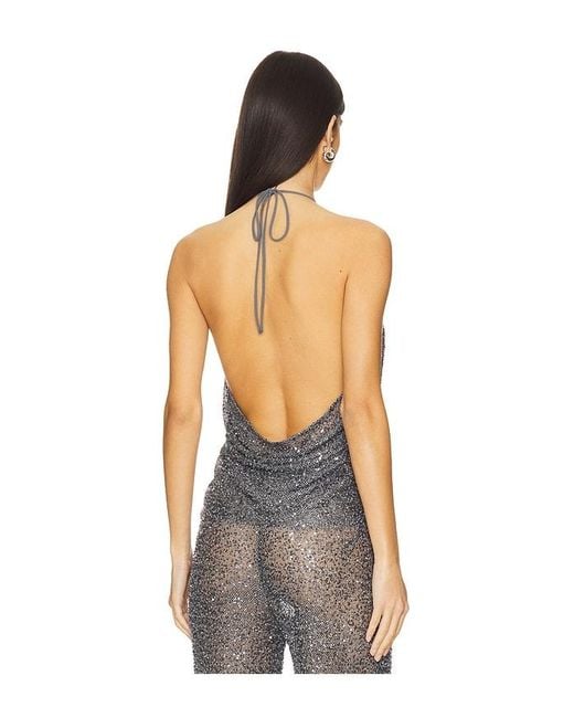 Freya Top En Color Plateado Metálico Talla En Nbd de color Gray