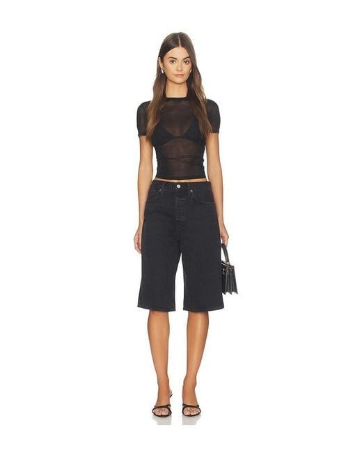 Agolde Black Ramona Short