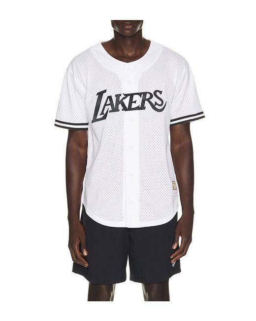 Mitchell & Ness Nba Los Angeles Lakers Monochrome Mesh Shirt in White für Herren