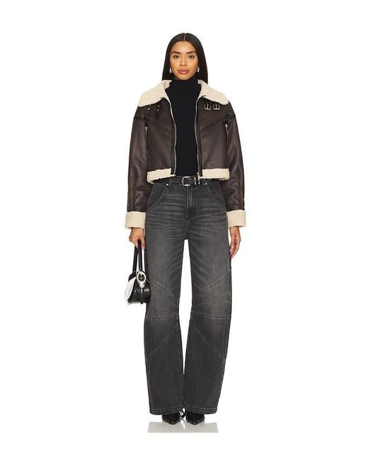 superdown Black Amelia Faux Leather Jacket