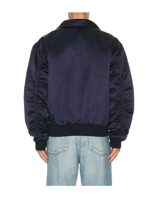 Huf Clothiers Reversible Flight Jacket in Blue for Men | Lyst