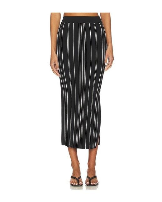 Hevron Black Peony Skirt