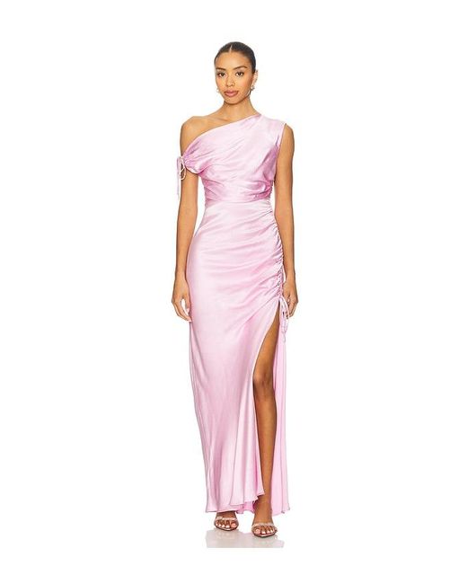 la lune asymmetrical gathered maxi dress powder blue Valina | Powder BLUE Ruched Asymmetric Maxi Dress With Drape