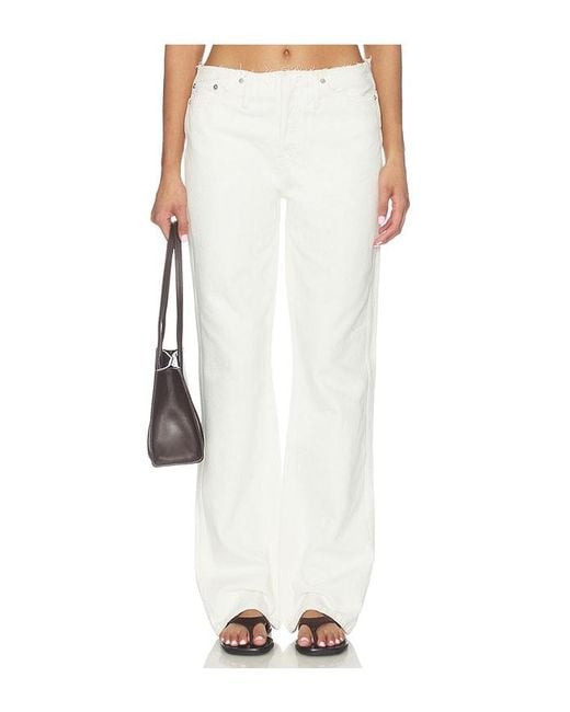 Re/done White Roxy Loose Wide Leg Jeans