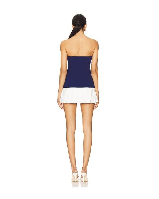 Amanda Uprichard Blue Kourt Skort Romper