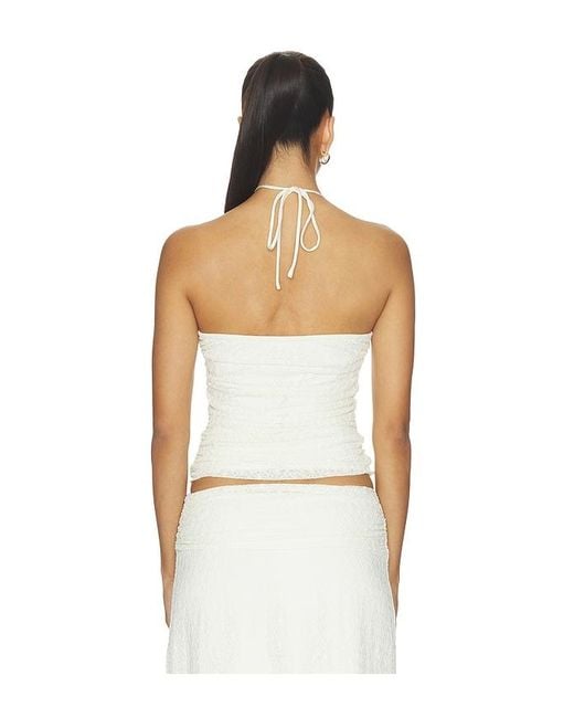 Seven Wonders White Samirah Halter Lace Top