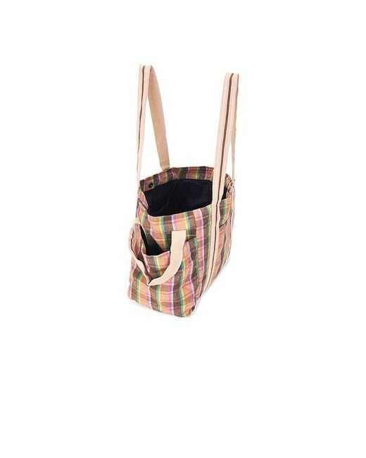 Free People Pink Oksana Multi Print Tote Bag