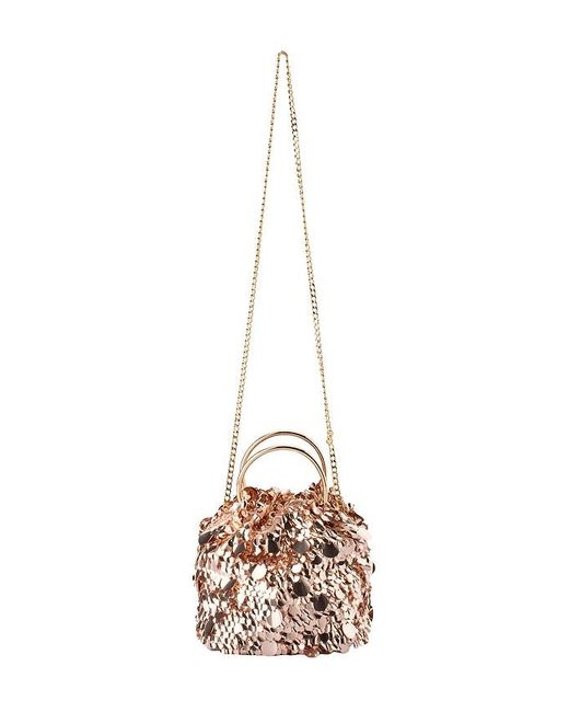 Olga Berg Pink Vera Sequin Top Handle Bag