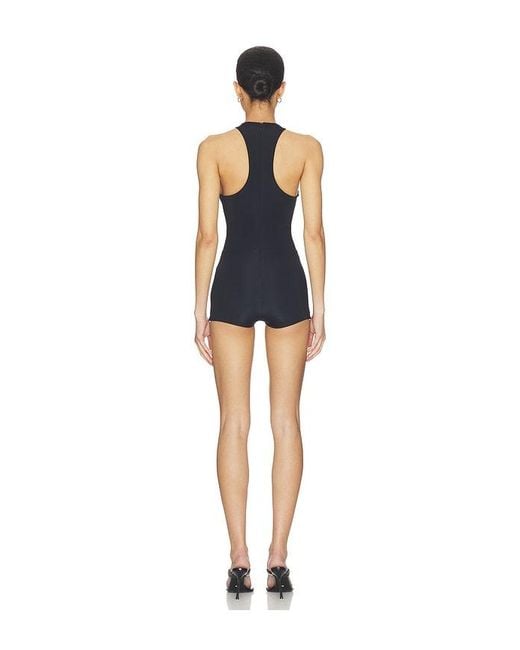 superdown Blue Gatlin Racerback Romper