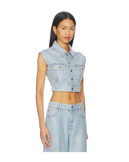 Ksubi Blue Trucker Vest