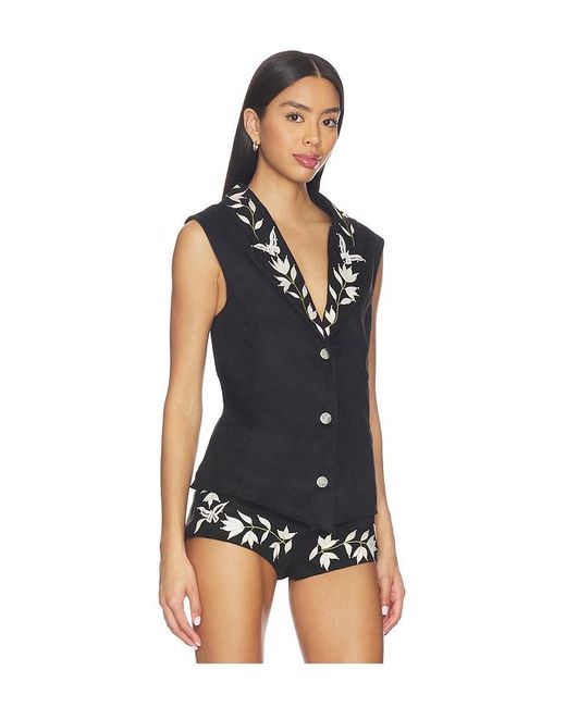For Love & Lemons Black Weston Vest