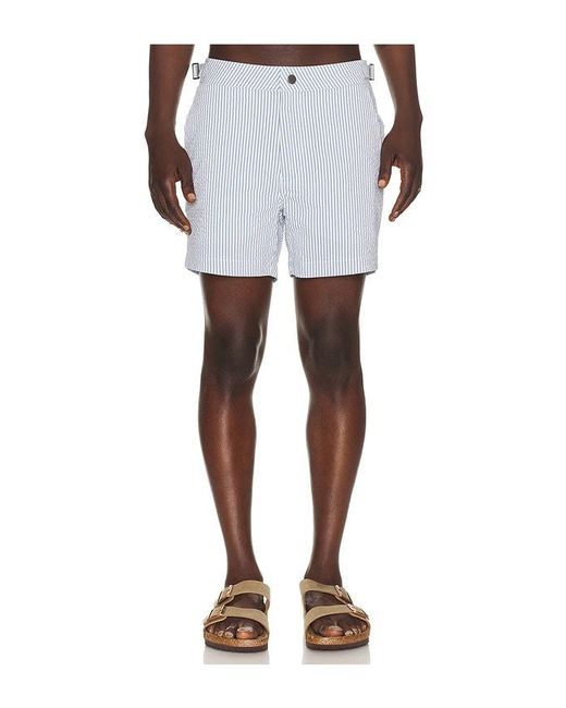 Onia White Calder Buckle 5 Swim Trunk for men