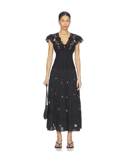Rixo Black Sigrid Skirt