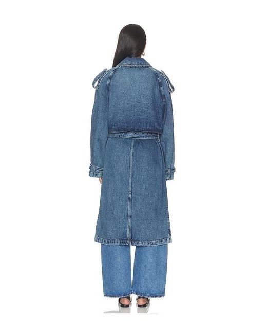 Anine Bing Blue Rickie Maxi Trench