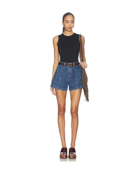 A.Brand Blue 94 Pleated Short