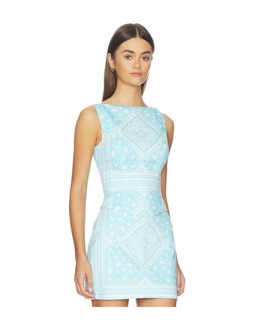 Amanda Uprichard Blue Ines Top