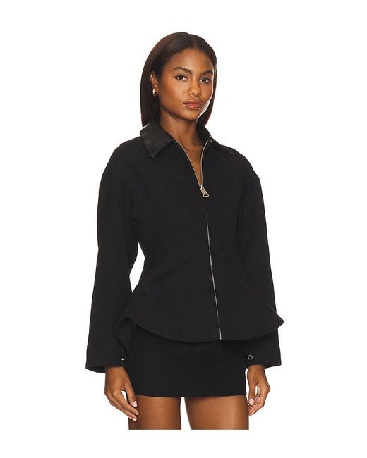 Line & Dot Black Eton Peplum Jacket