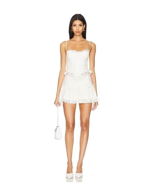 MAJORELLE White Ceila Bustier Top