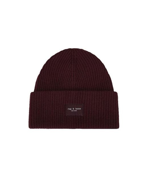 Rag & Bone Red Blake Beanie