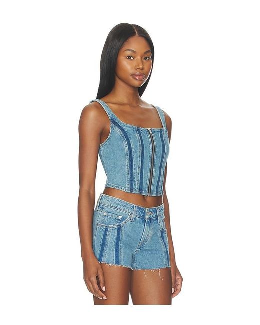 Levi's Blue Seamed Zip Bustier