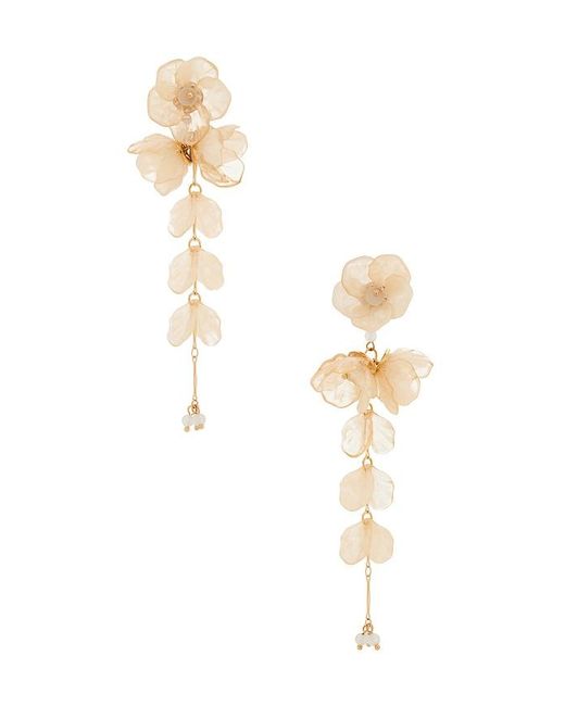 Shashi White Iris Earring