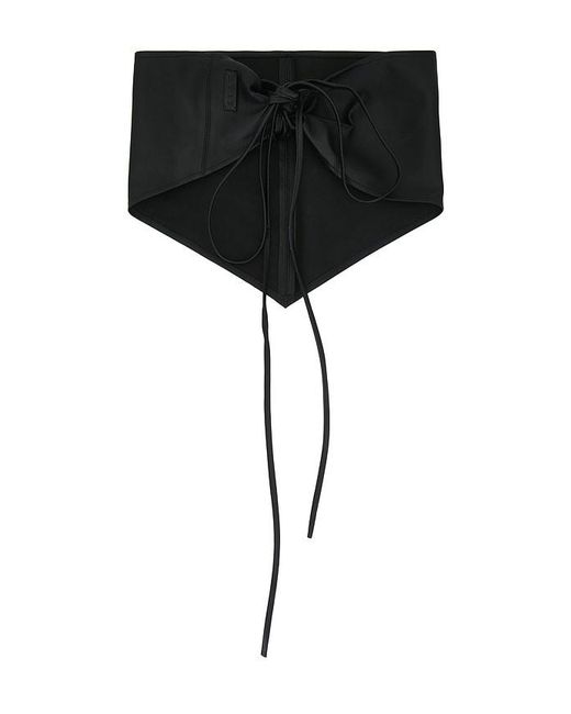 Ziah Black Leather Scarf