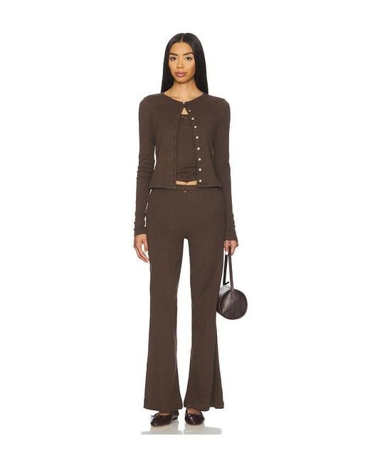 RAT BOI Brown Pointelle Cardigan