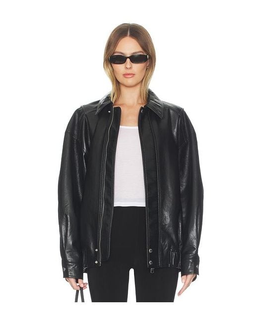Agolde Black Aston Bomber Jacket