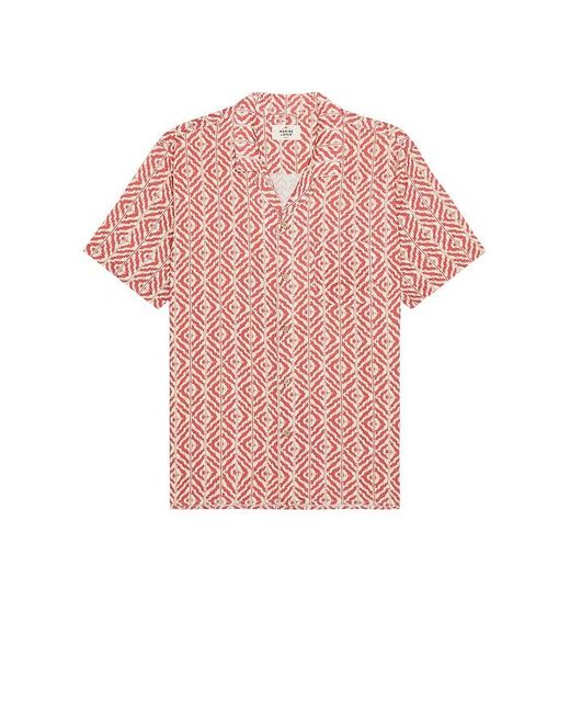 Marine Layer Pink Linen Resort Shirt for men