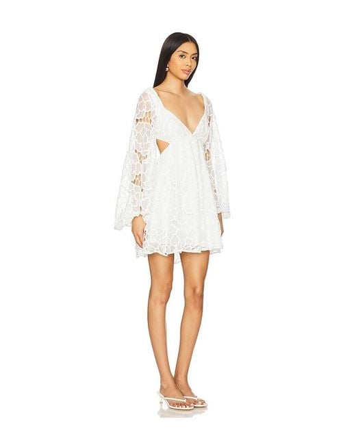 Bardot White Jovie Babydoll Mini Dress